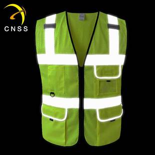 网布透气千亿·（中国）手机网页版背心施工交通安全荧光骑行马甲