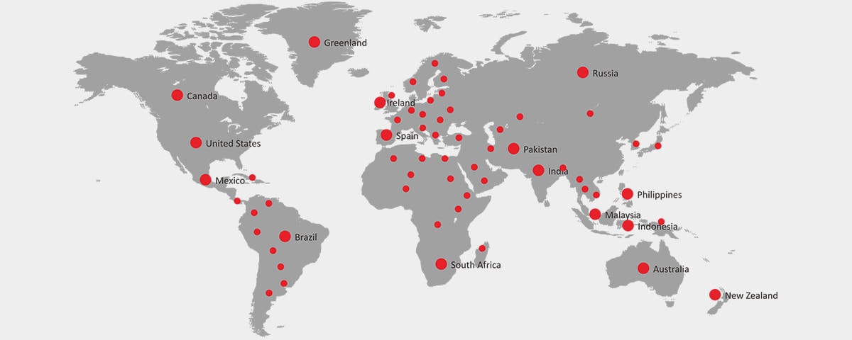 千亿·（中国）手机网页版新材出口业务地图
